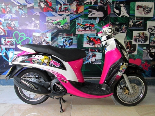 Fino i ลายแฟร์ชั่น สีชมพูดำ หัวฉีด ช่วยประหยัดน้ำมันขั้นเทพ รถเดือน มีนาคม ปี57 ไมล์ 20xxx โล แถม 4 รายการ 21900