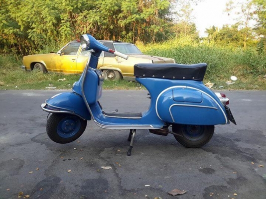ขาย Vespa 64 อินเดีย หัว 59 พร้อมทะเบียนแท้โอนขนส่ง สีทำมาใหม่ไม่มีผุสภาพสวยมาก