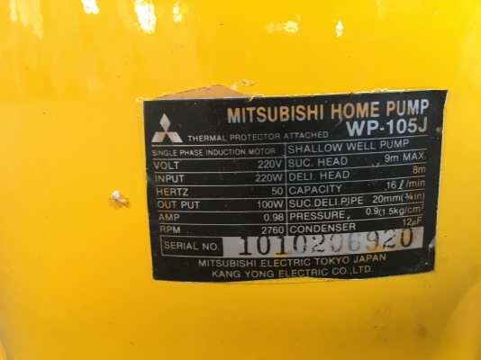 ขายปั้มนำ้Mitsubishi. 100w