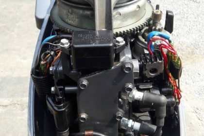 เครื่องเรือ Yamaha 8แรง 2จังหวะ หาง21 สตาร์ทไฟฟ้า เก่าญี่ปุ่น