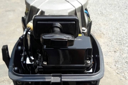 เครื่องเรือ Yamaha 8แรง 2จังหวะ หาง21 สตาร์ทไฟฟ้า เก่าญี่ปุ่น