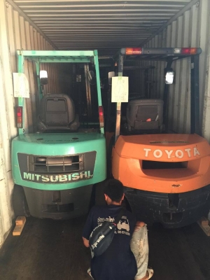 ขาย ฟอล์คลิฟต์ 2.5 ตัน MITSUBISHI FD25 รถมือ 2 นำเข้าจากญี่ปุ่น  เสา 4.5 เมตร