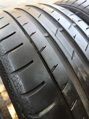 ขายยาง CONTINENTAL 225-35-19 ไม่ระบุปี ดอกหนา ไม่ปะไม่กินข้าง คู่ละ 3,000 บาท