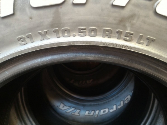 ขายยาง  BF 31 x 10.5 x 15  USA