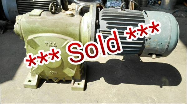 *** ขายแล้วครับ!! *** ชุดเกียร์ทดส่งกำลัง TKA FUKUTA เบอร์ 120 ทด 1:60 มอเตอร์เบรค 3 HP 380V สภาพใหม่กริ้บๆสดแน่นมาเทสได้เลย!!