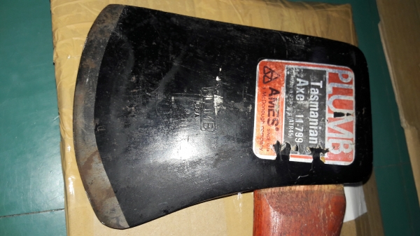 ขายขวานพลัมเมกางานใหม่เก่าเก็บ PLUMB AXE Tasmanian Made in USA.