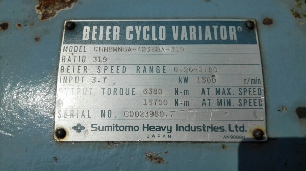 *** Sold *** หัวเกียร์ทดขนาดใหญ่ Sumitomo Cyclo drive ทด 1:29 ใช้กับมอเตอร์ 50-75 HP ของใหม่ 100\% ยังไม่เคยใช้งาน.