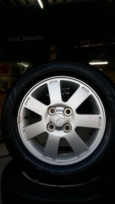 ขายล้อแม็กmitsu mirage 14" ยางปี12  สนใจติดต่อ ตาเล็ก ล้อและยางครับ 081-3747940