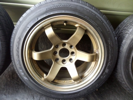 TE37 ขอบ 15 กว้าง 8 ใส่รถ 4 รู 100 และ 114 พร้อมยาง