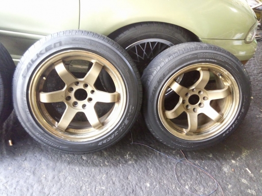 TE37 ขอบ 15 กว้าง 8 ใส่รถ 4 รู 100 และ 114 พร้อมยาง