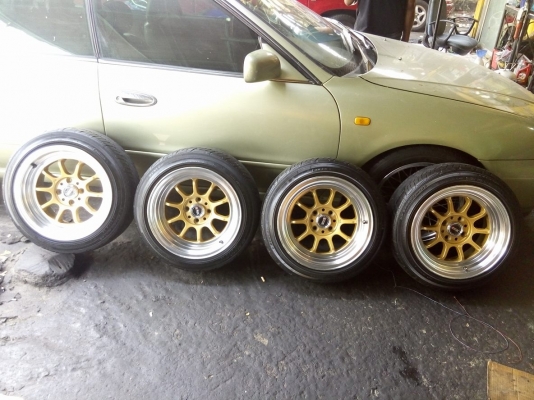 XXR 15 กว้าง 8 เดิมๆสภาพสวย พร้อมยางดันลอป 195 50 15 ดอกเต็ม