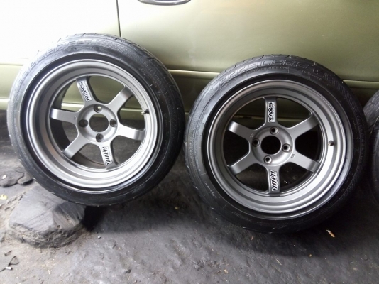 TE37 ขอบ 15 กว้าง 8 เดิมๆพร้อมยางปี 14 ดอกแน่นๆ