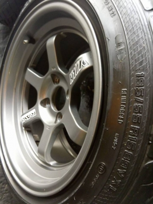 TE37 ขอบ 15 กว้าง 8 เดิมๆพร้อมยางปี 14 ดอกแน่นๆ