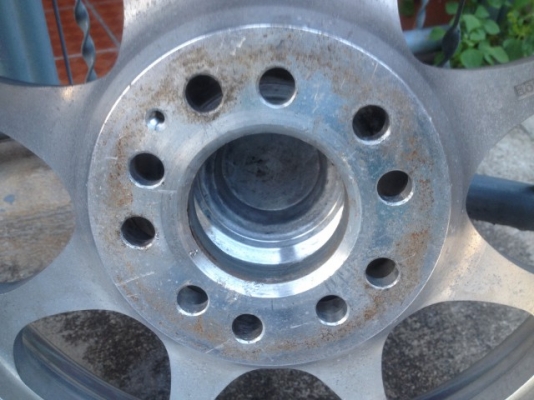 ล้อเเท้ BOY อเมกา ขอบ17หน้า8หลัง9 5รู เก่าญี่ปุ่นเเท้สภาพสวยสีเดิมๆ