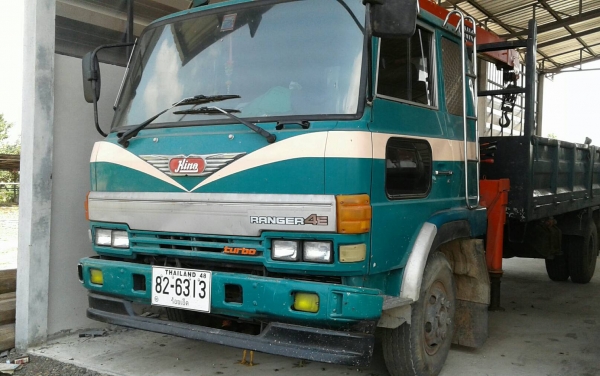 ขาย 595,000บ หกล้อ ฮีโน่ FD180pawer เครน 3ตัน ท้องวี ช่วงยาว 6.50ม สภาพดีสวยพร้อมใช้งาน  เล่มทะเบียนพร้อมโอม