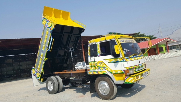 ขายรถ MITSUBISHI FUSO FK457F ดั้มดิน เครื่อง6D16 195 แรงม้า(ยัดโบ) เครื่องดี เกียร์ดี เพลาบุ๋ม พวงมาลัยเพาเวอร์ เบรคทิฟฟี่  คัสซีสวยตลอดเส้น  กระบะ ยาว 3.80ม. ,กว้าง 2.35ม.  รถพร้อมใช้งาน เอกสารพร้อมโอน