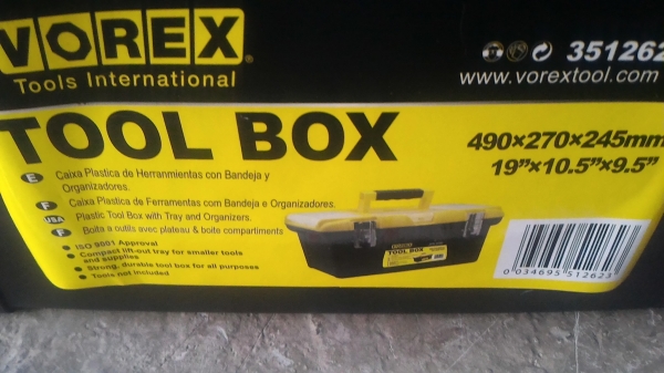 ชุดกล่องใส่เครื่องมือเอนกประสงค์ ขนาดใหญ่ ยี่ห้อ VOREX  ขนาด 49 * 27 * 24.5 ซม. มีสามชั้น