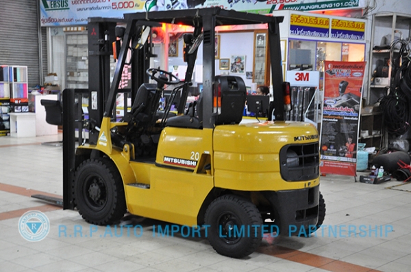 ขายรถโฟล์คลิฟท์มือสอง MITSUBISHIรุ่น KFG20D-05437 ราคา 165,000 บาท นำเข้าจากประเทศญี่ปุ่น 100\% ไม่เคยใช้งานในประเทศไทย