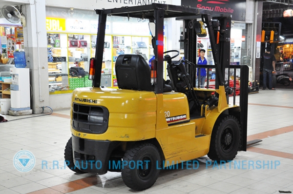 ขายรถโฟล์คลิฟท์มือสอง MITSUBISHIรุ่น KFG20D-05437 ราคา 165,000 บาท นำเข้าจากประเทศญี่ปุ่น 100\% ไม่เคยใช้งานในประเทศไทย