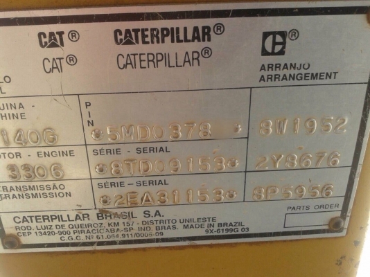 ขายรถเกรด CATERPILLAR 140G 5MD สภาพสวย สนใจโทร 081-970-1072