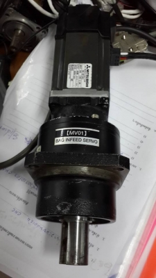 Ac servo Mitsubishi MR-j2s 400w +เกียร์