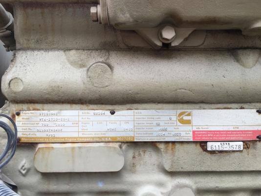 เครื่องกำเนิดไฟฟ้า CUMMINS VTA1710/625KVA(Gen Set)(ตัวที่ 2)