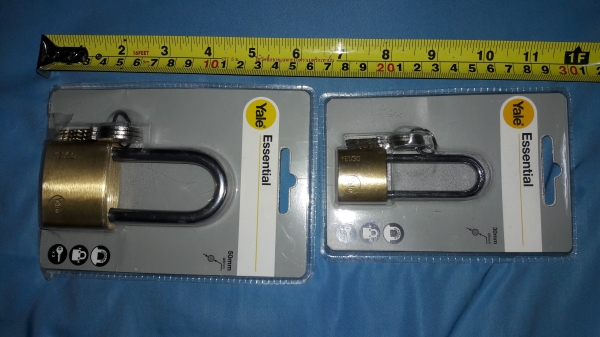 ขายแม่กุญแจYALE Made in Hongkong. งานใหม่แพ็คคู่ขนาด50,30mm.