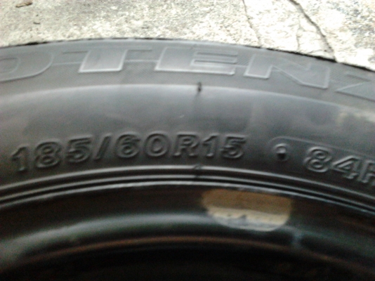 สวยๆ กะทะเหล็ก4-100ยางบริสโตน185/60/15ปี13 =ชุด 1600บาท