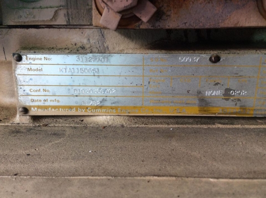 เครื่องกำเนิดไฟฟ้า CUMMINS KTA1150/519KVA(Gen Set)