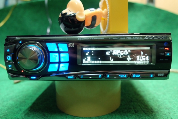 วิทยุ Alpine รุ่น CDA-9857Ji มือสองญี่ปุ่น เล่น Cd/Mp3/ipod/Aux คลื่นญี่ปุ่น มี Ai-NET 3 ปรีเอ้าท์