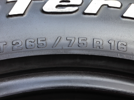 ยาง All BF Goodrich 265 75 16 ปี12 จำนวน 3เส้น ดอกเยอะ พร้อมใช้งาน ราคาไม่แพง