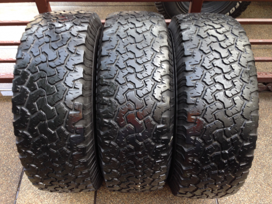 ยาง All BF Goodrich 265 75 16 ปี12 จำนวน 3เส้น ดอกเยอะ พร้อมใช้งาน ราคาไม่แพง