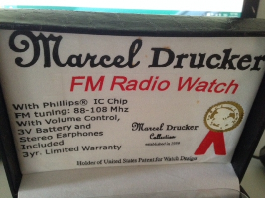 MARCEL DRUCKER FM RADIO WATCH. MARCEL DRUCKER FM RADIO WATCH.