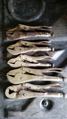 ขายคีมล็อกชุด5ตัว Vise Grip Petersen Made in USA.งานเก่ามือสอง