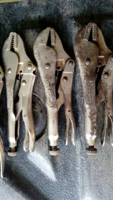 ขายคีมล็อกชุด5ตัว Vise Grip Petersen Made in USA.งานเก่ามือสอง