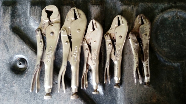 ขายคีมล็อกชุด5ตัว Vise Grip Petersen Made in USA.งานเก่ามือสอง