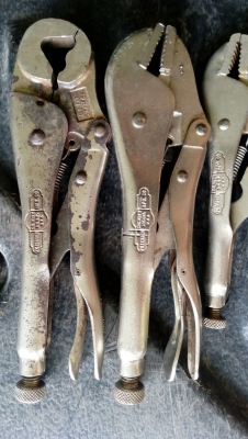 ขายคีมล็อกชุด5ตัว Vise Grip Petersen Made in USA.งานเก่ามือสอง