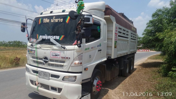 ขายรถบรรทุก 10 ล้อดัมพ์ HINO MEGA 330 แรงม้าปี 2556 ไมล์ 89000 กม.ราคา 2200000