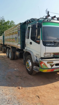 ขายรถพ่วง ISUZU DECA เครื่อง 270 แรง แม่ปี 49 ลูกปี 51 ลูก 3 เพลาแท้ กระบะดัมพ์มิเนียม แอร์พร้อม ยางเต็ม