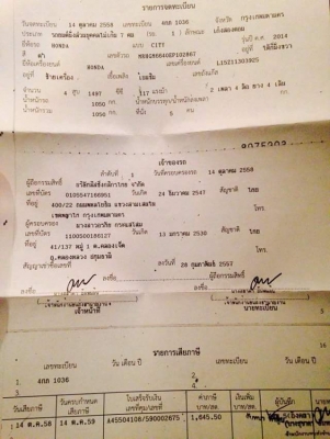 ขายด่วนคะHonda city ตัวลองทอป2015 ใช้มือเดียวส่วนใหญ่จอด