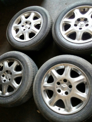 แม็ก BENZ พร้อมยาง BRIDGESTONE 205/60R16 ชุด 4 ล้อ  tel.081-427-3941  ไอดีไลน์  0814273941