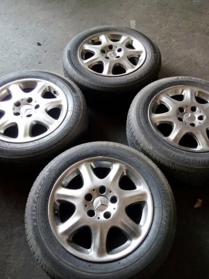 แม็ก BENZ พร้อมยาง BRIDGESTONE 205/60R16 ชุด 4 ล้อ  tel.081-427-3941  ไอดีไลน์  0814273941