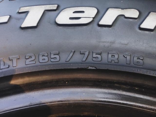 ยาง All BF Goodrich 265 75 16 พร้อมใช้งาน ราคาไม่แพง