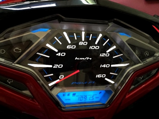 ( ฟรีดาวน์ ) all new  click 125 i ไฟหน้า LED ตัวท็อป สีแดง โฉมใหม่ ลายใหม่ล่าสุด 2016 ไมล์ 1090 โล 48900