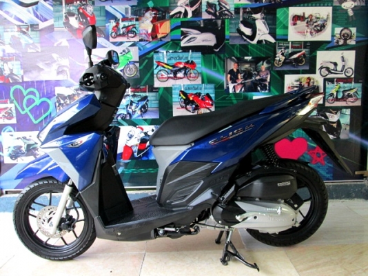 ( ฟรีดาวน์ ) all new  click 125 i ไฟหน้า LED ตัวท็อป สีน้ำเงิน โฉมใหม่ ลายใหม่ล่าสุด 2016 ไมล์น้อย 270 กม.สภาพน้องๆป้ายแดง 48900