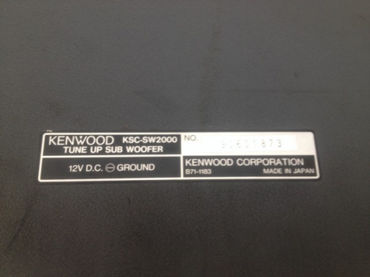 ซับ KENWOOD KSC SW 2000 8นิ้ว2ดอกเเอมในตัวเก่าญี่ปุ่นเเท้สภาพสวย