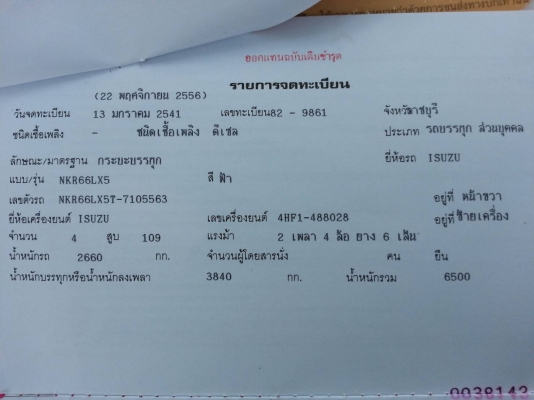 ขาย6ล้อ NKR66LX5 เครื่อง4HF1 120แรง รถห้างปี41 เครืองแน่น  ๆ ครัชซีสวยๆ เ รถสวยพร้อมใช้ ขาย 335000 บาท