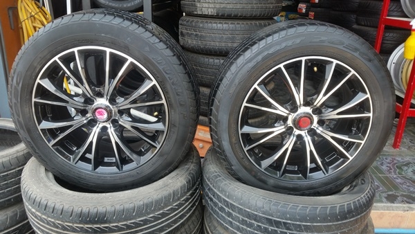 ขายล้อ Samurai  ขอบ15 4รู100-114 พร้อมยาง  4 ล้อ