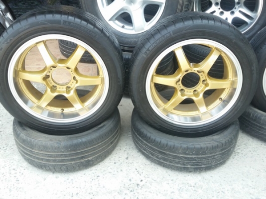 ขายล้อLENSO RTX 17 6รู กว้าง8 ET20 ยาง245/45/17  4 ล้อ