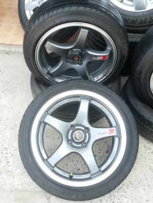 ขายล้อแม็กซ์ Project D1 ขอบ16หน้า7 ET38 พร้อมยาง 4 ล้อ